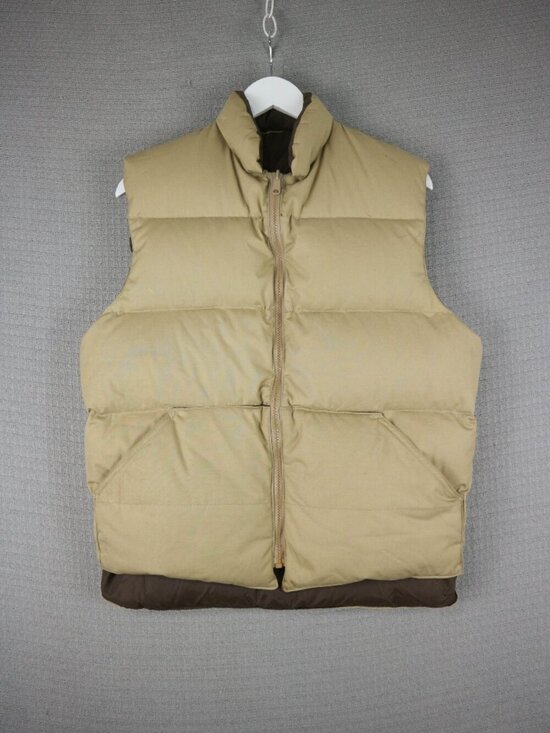 Vintage Other - 1980s Reversible Beige / Brown Hunting Vest Mens Medium